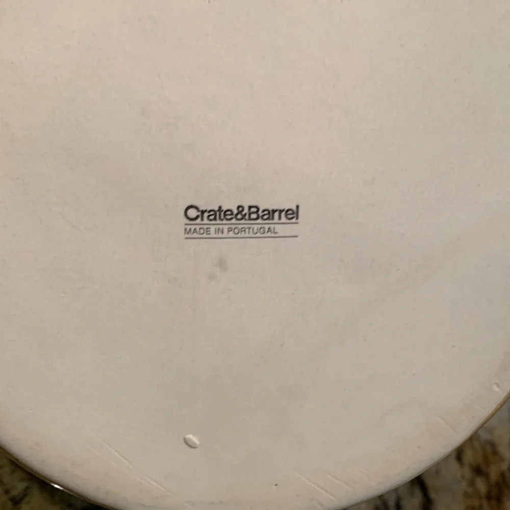 Crate & Barrel large bowl. Golden yellow.